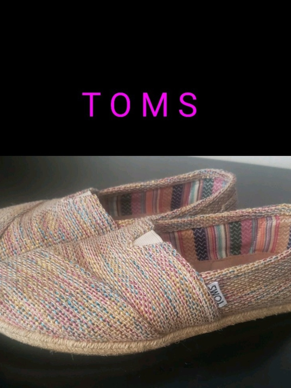 TOMS Women's Melange Alpargata Ballet Flats Size 8